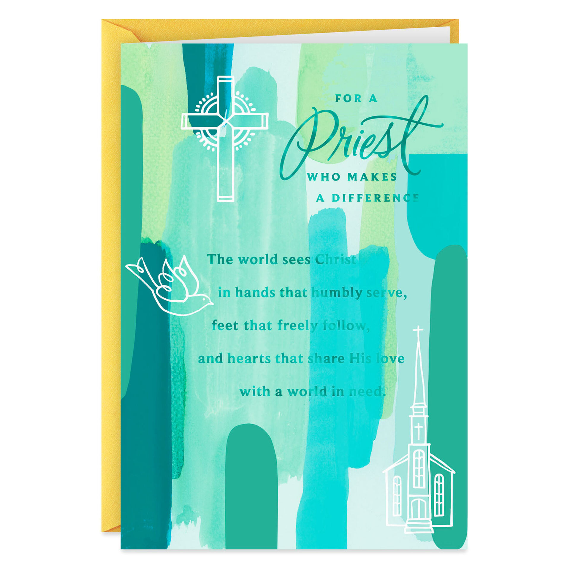 You Make a Difference Religious Easter Card for Priest Greeting Cards