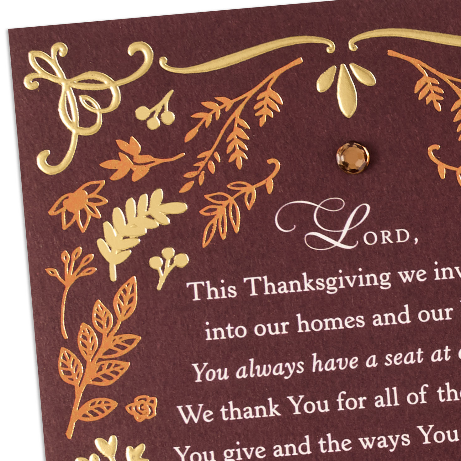 Love, Gratefulness and Prayers Religious Thanksgiving Card Card Front Detail image number 5