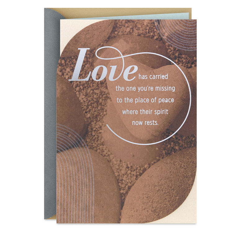 Heart-Shaped Rock Sympathy Card Card Front image number 1