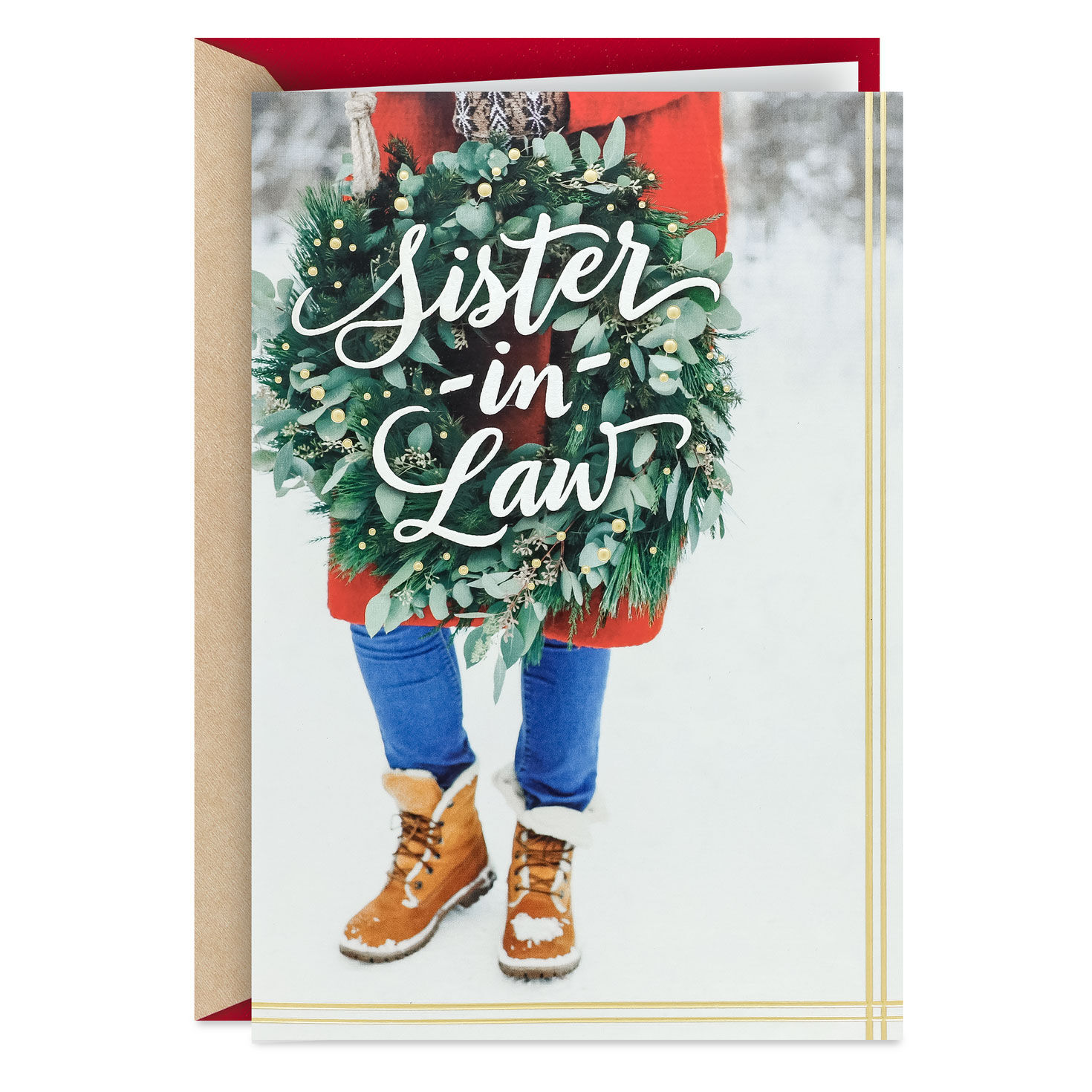 Grateful for You Christmas Card for Sister-in-Law