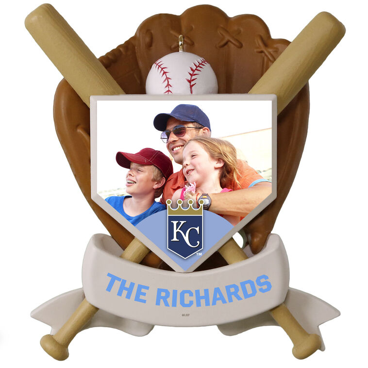 MLB Kansas City Royals™ Baseball Personalized Ornament, Custom Photo and Text