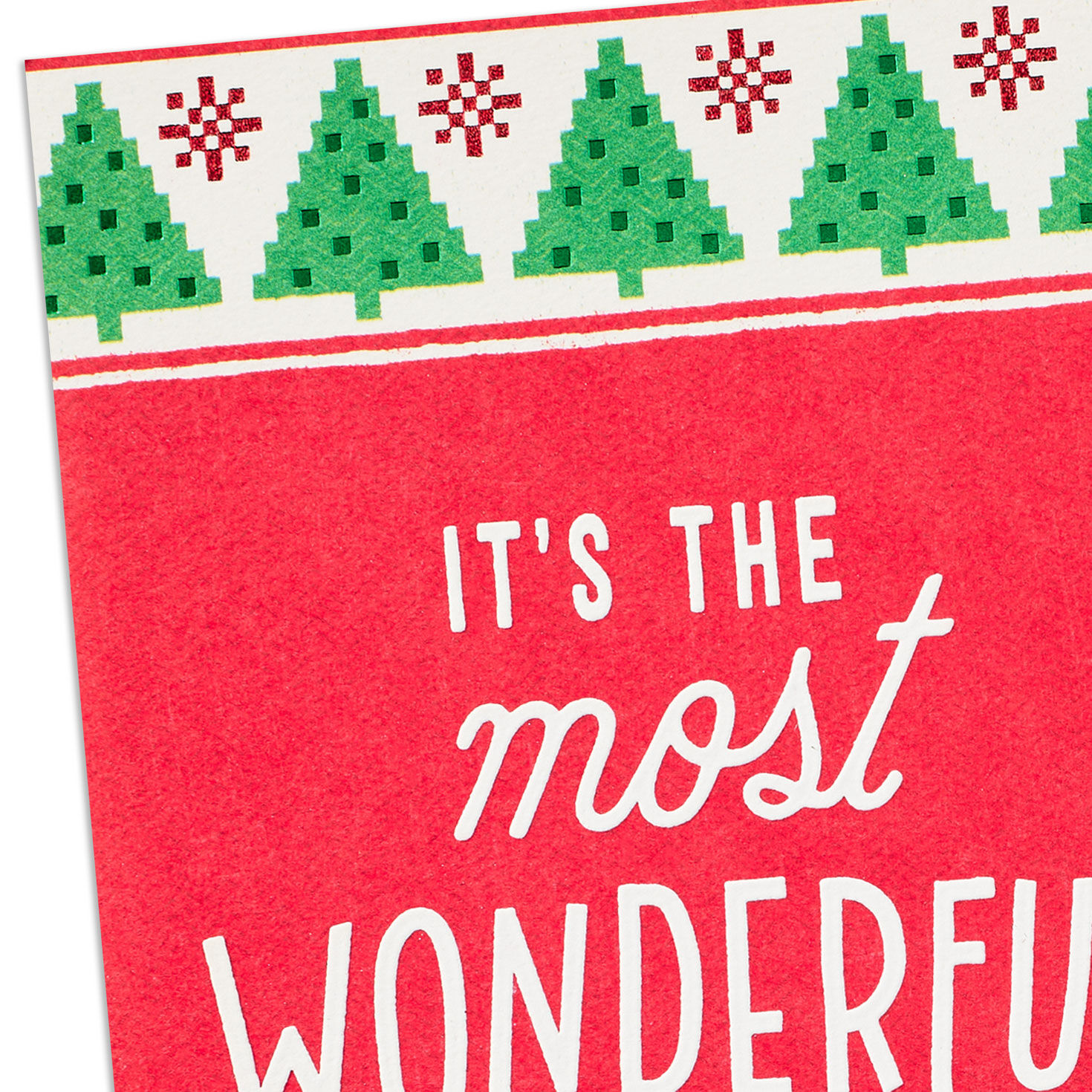 Red and Green Tree Sweater Gift Card Holder Card Cover Detail image number 5