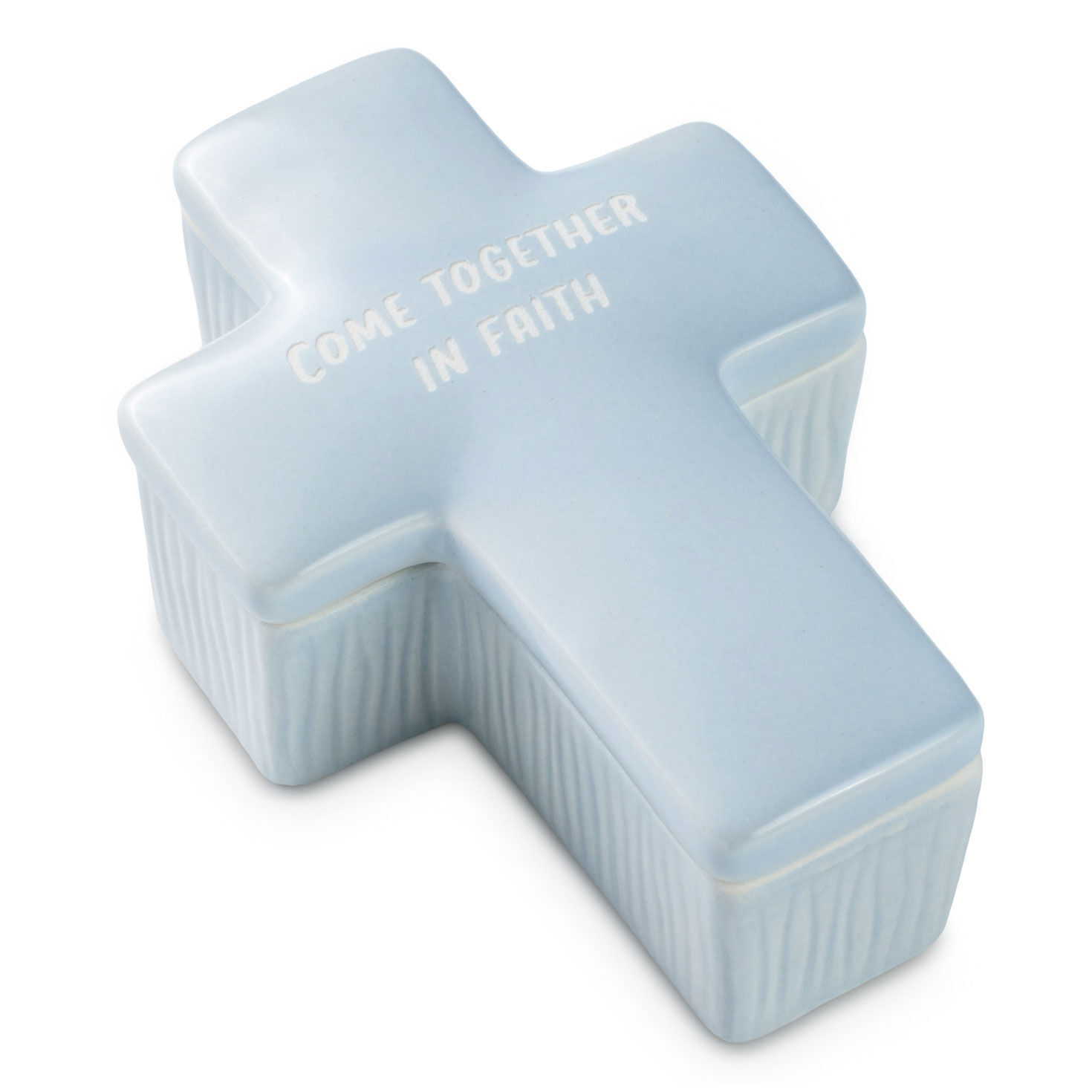First Communion Cross-Shaped Lidded Trinket Dish