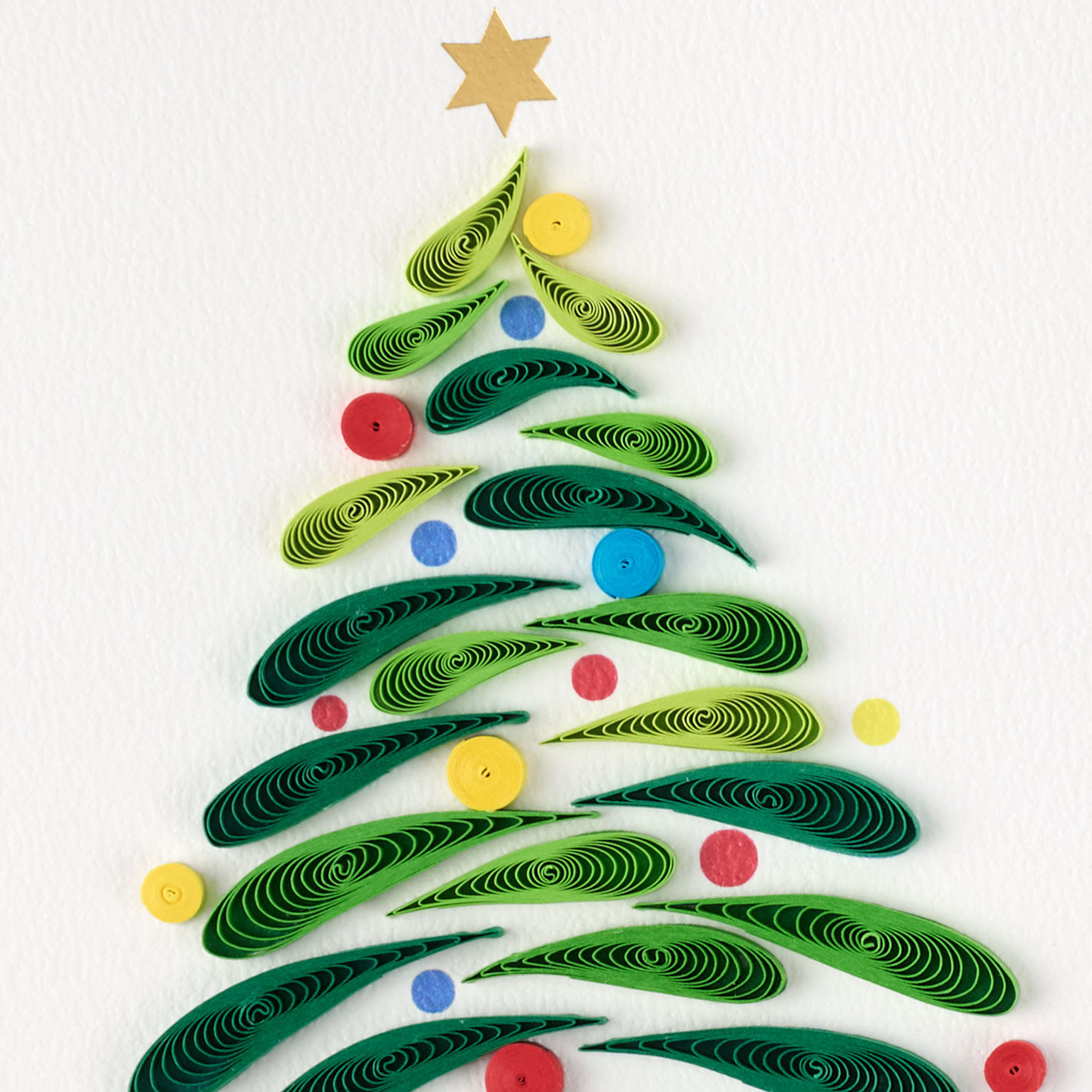 Quilled Paper Christmas Tree Card Card Front Detail image number 4