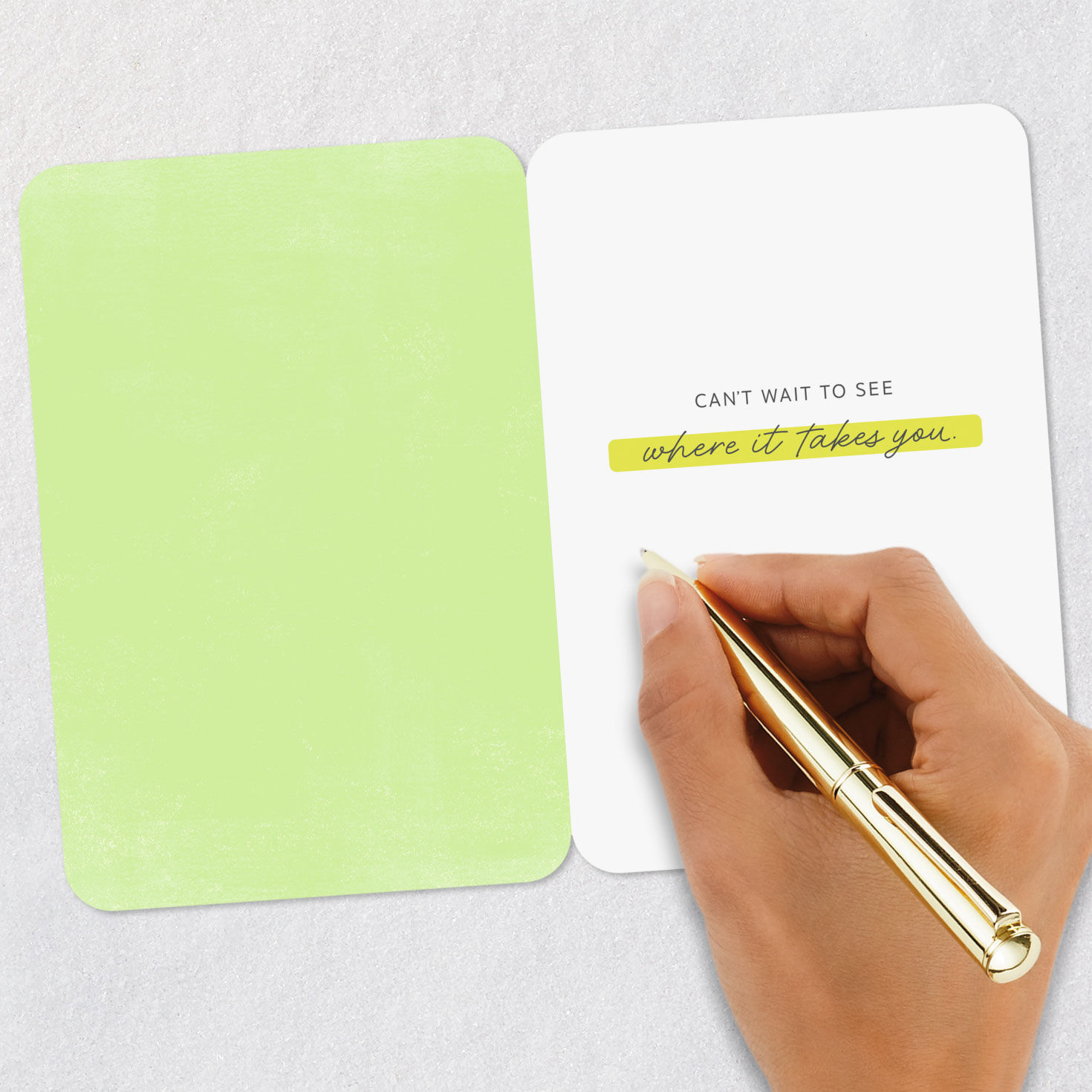 Winding Road and Blue Sky Good Luck Card Signing card image number 6