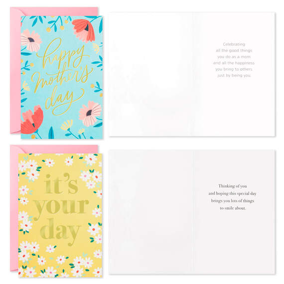 Illustrated Floral Assorted Mother's Day Cards, Pack of 36, , large image number 4