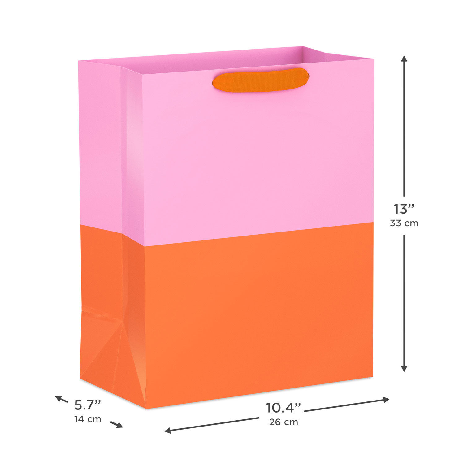 Pink and Orange Large Gift Bag measurement image number 3