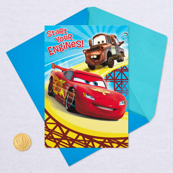 Disney/Pixar Cars Lightning McQueen and Mater Start Your Engines Birthday Card, , large image number 5