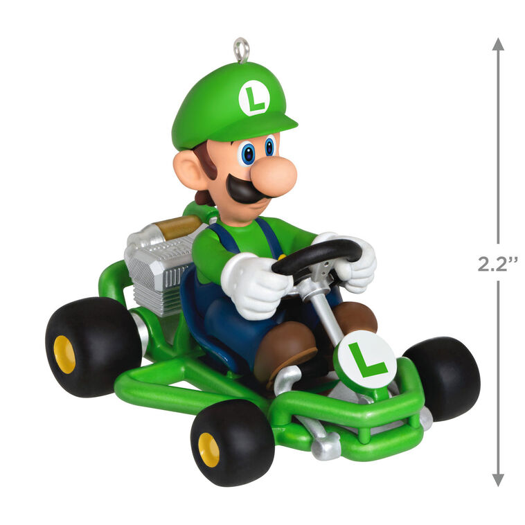 Mario Kart Luigi Keepsake Ornament measurement image number 3