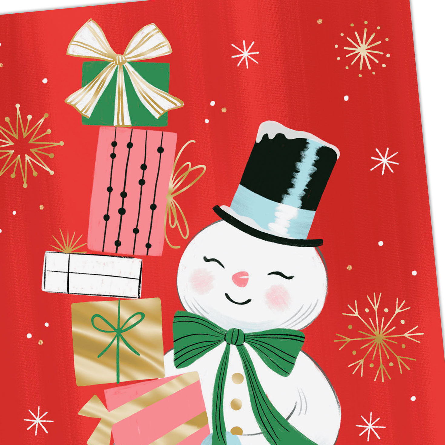 Snow Big Deal Vintage Snowman Money Holder Christmas Card, , large image number 5