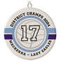 Volleyball Ceramic Circle Personalized Ornament, , large image number 1