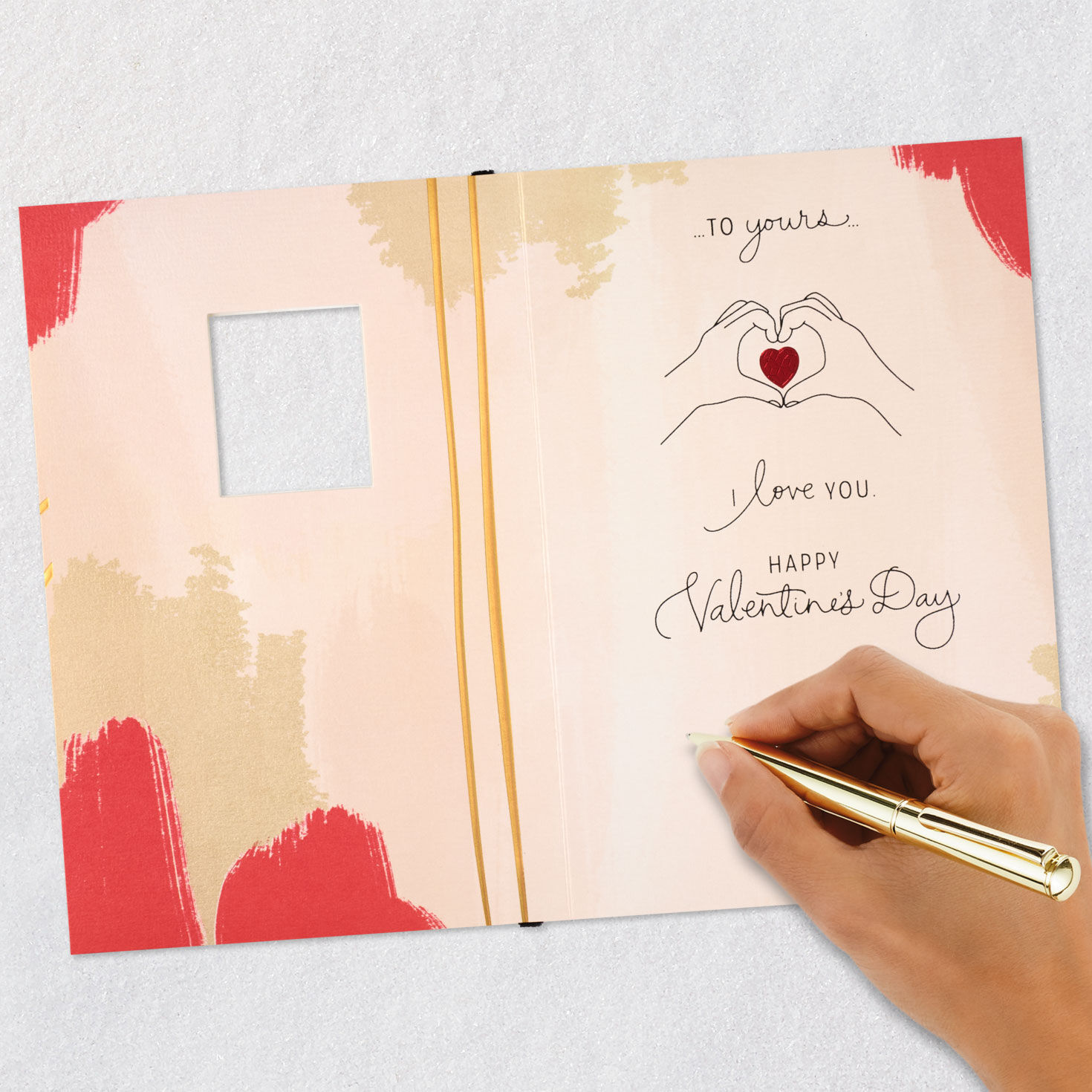 Heart Hands Romantic Valentine's Day Card Signing card image number 7