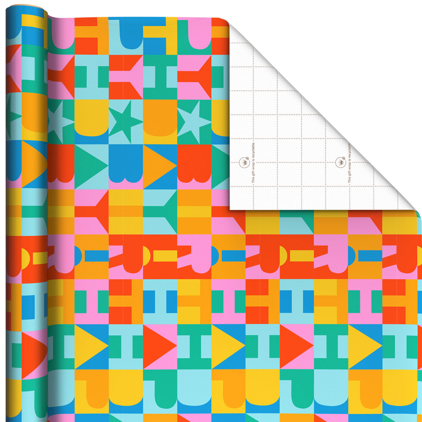 Color Block Birthday Wrapping Paper, 20 sq. ft. for only USD 4.99 | Hallmark