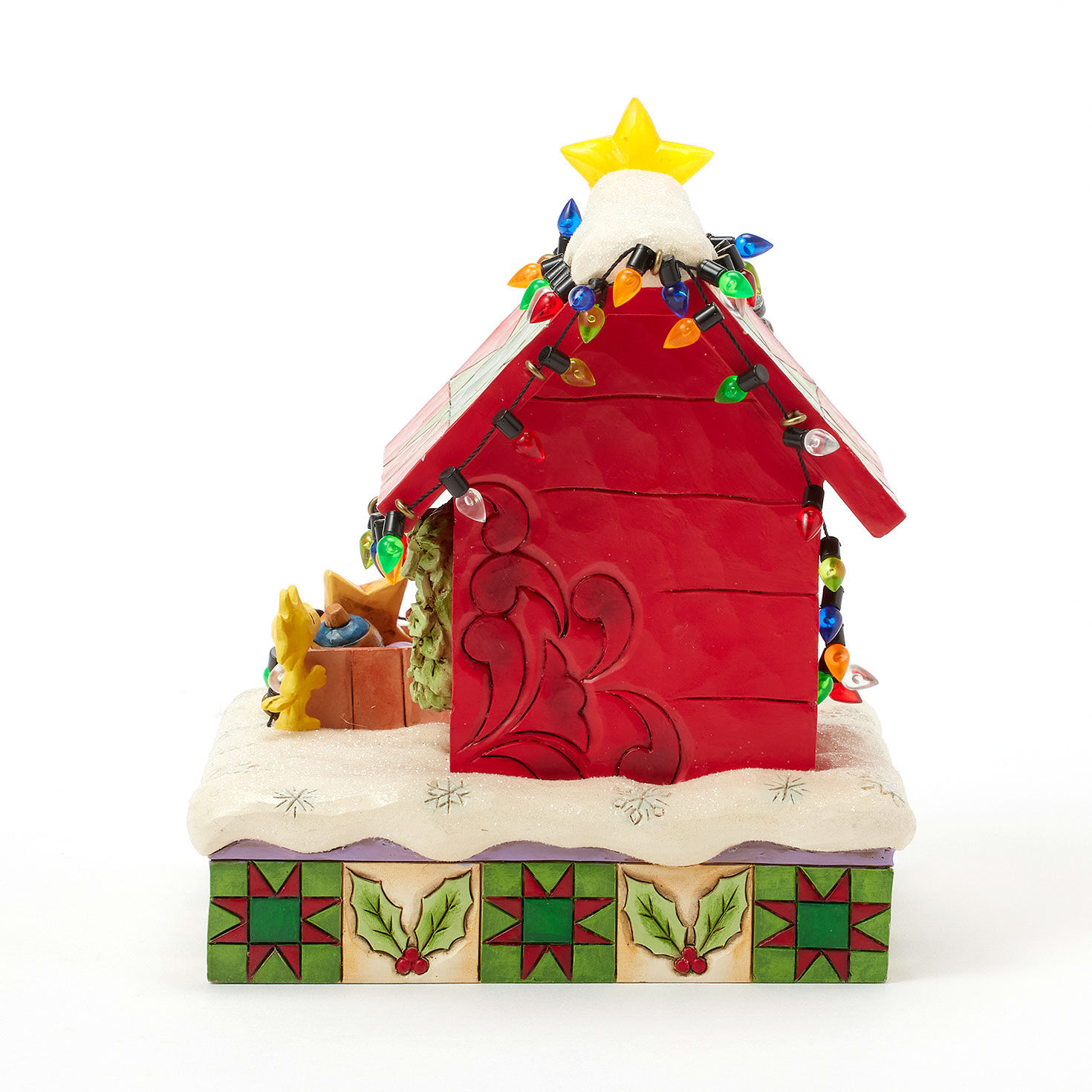 Jim Shore Peanuts Snoopy Decorating Doghouse Light-Up Figurine, 6.3" for only USD 71.99 | Hallmark