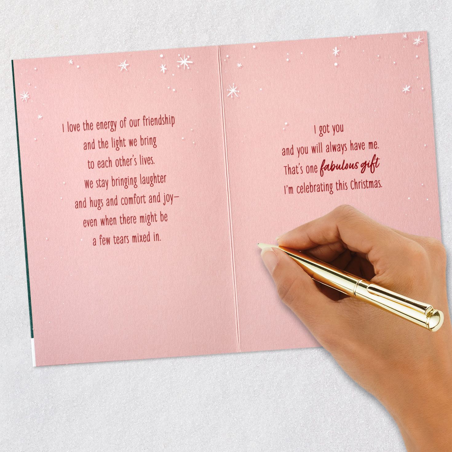 Your Friendship Is a Fabulous Gift Christmas Card for Her, , large image number 7