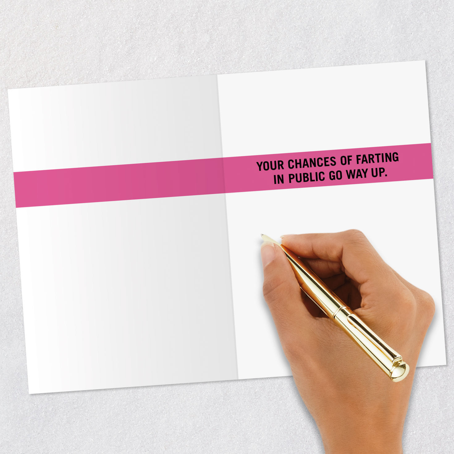 Retro Yoga and Farts Aging Funny Birthday Card Signing card image number 6