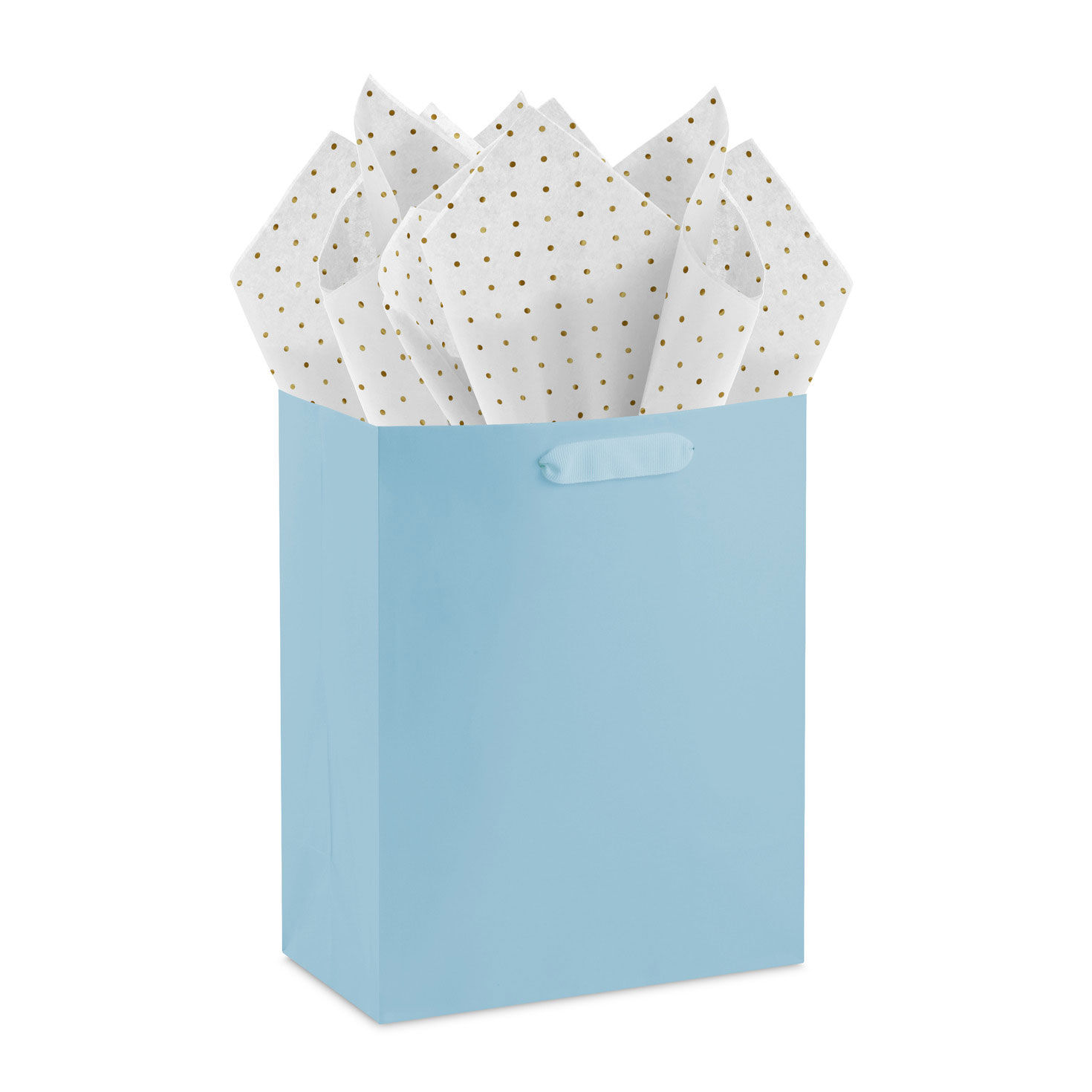 Gold Dots on White Holiday Tissue Paper in bag image number 4