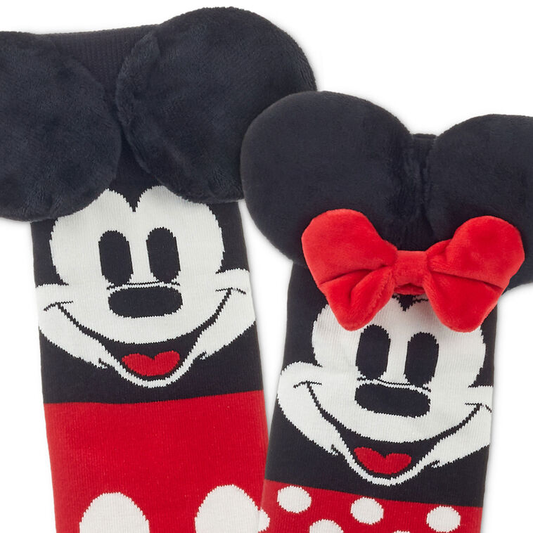 Disney Mickey Mouse and Minnie Mouse Novelty Crew Socks, , large image number 3