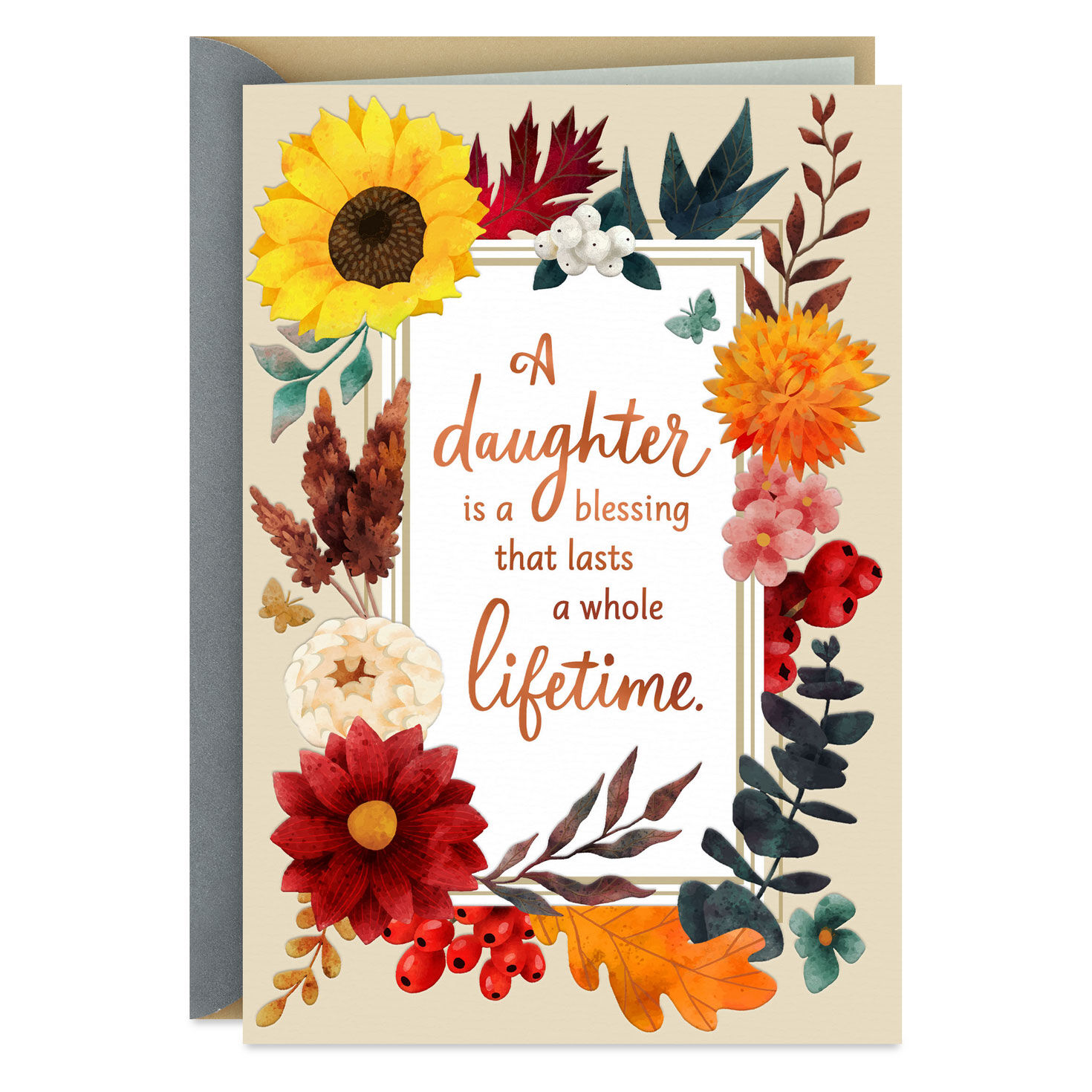 So Proud and Thankful for You Thanksgiving Card for Daughter