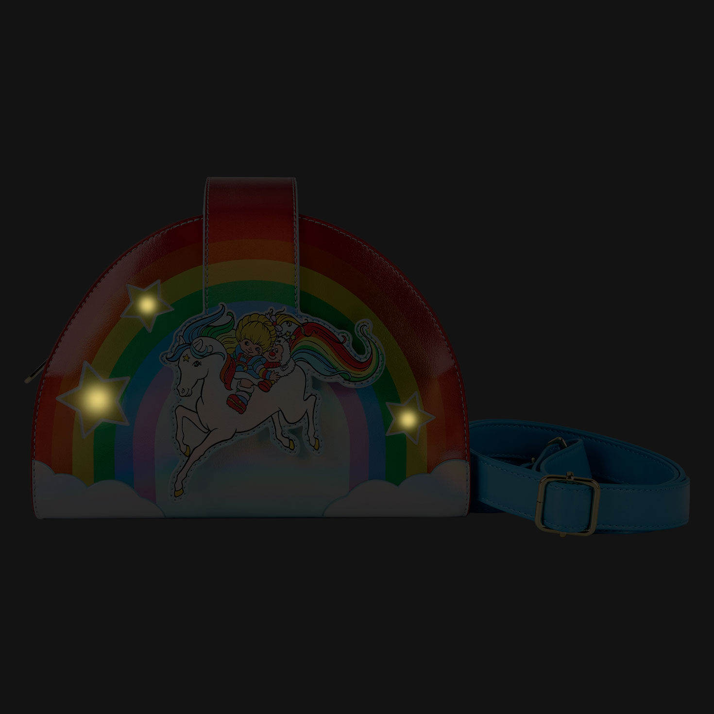 Rainbow Brite Rainbow-Shaped Crossbody Purse glowing image number 2