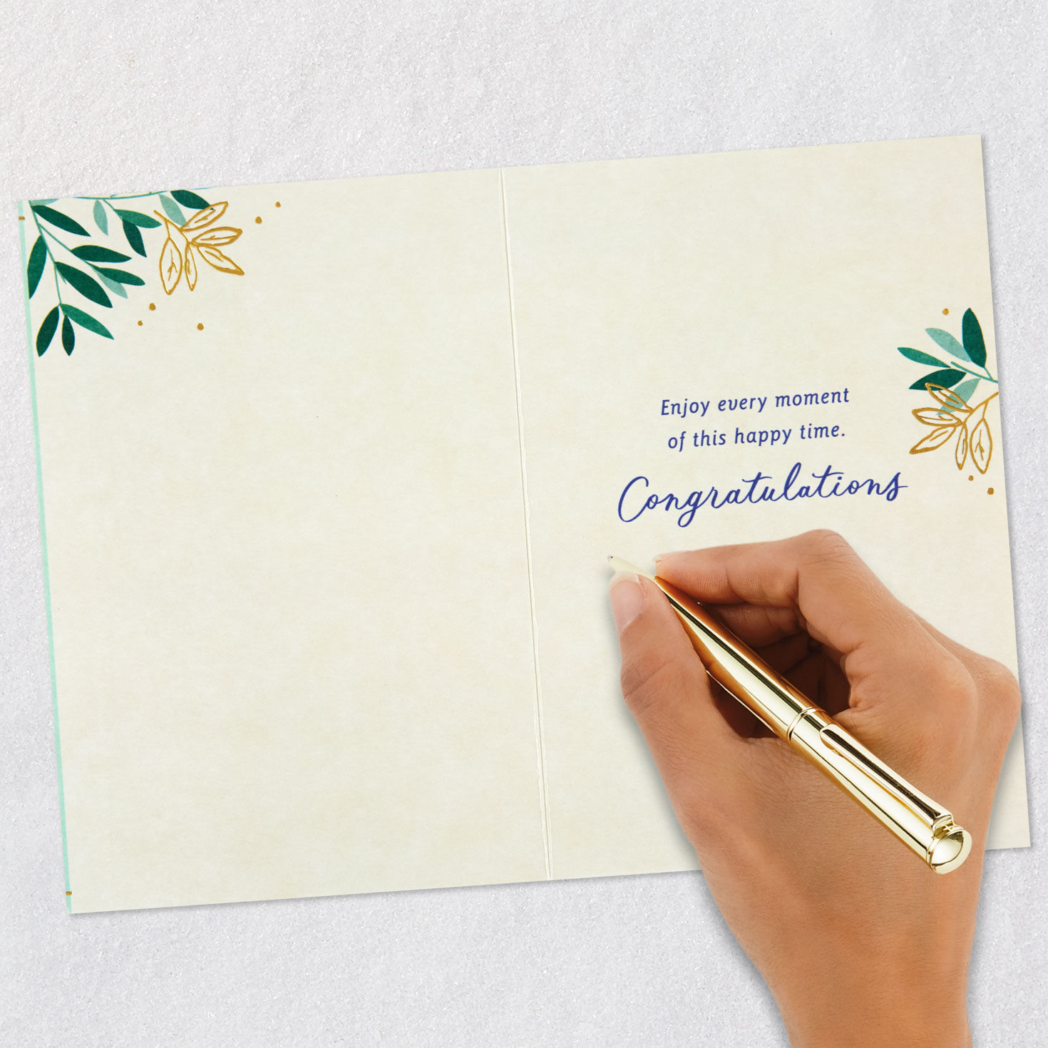 Butterflies and Leaves Wedding Congratulations Card Signing card image number 6