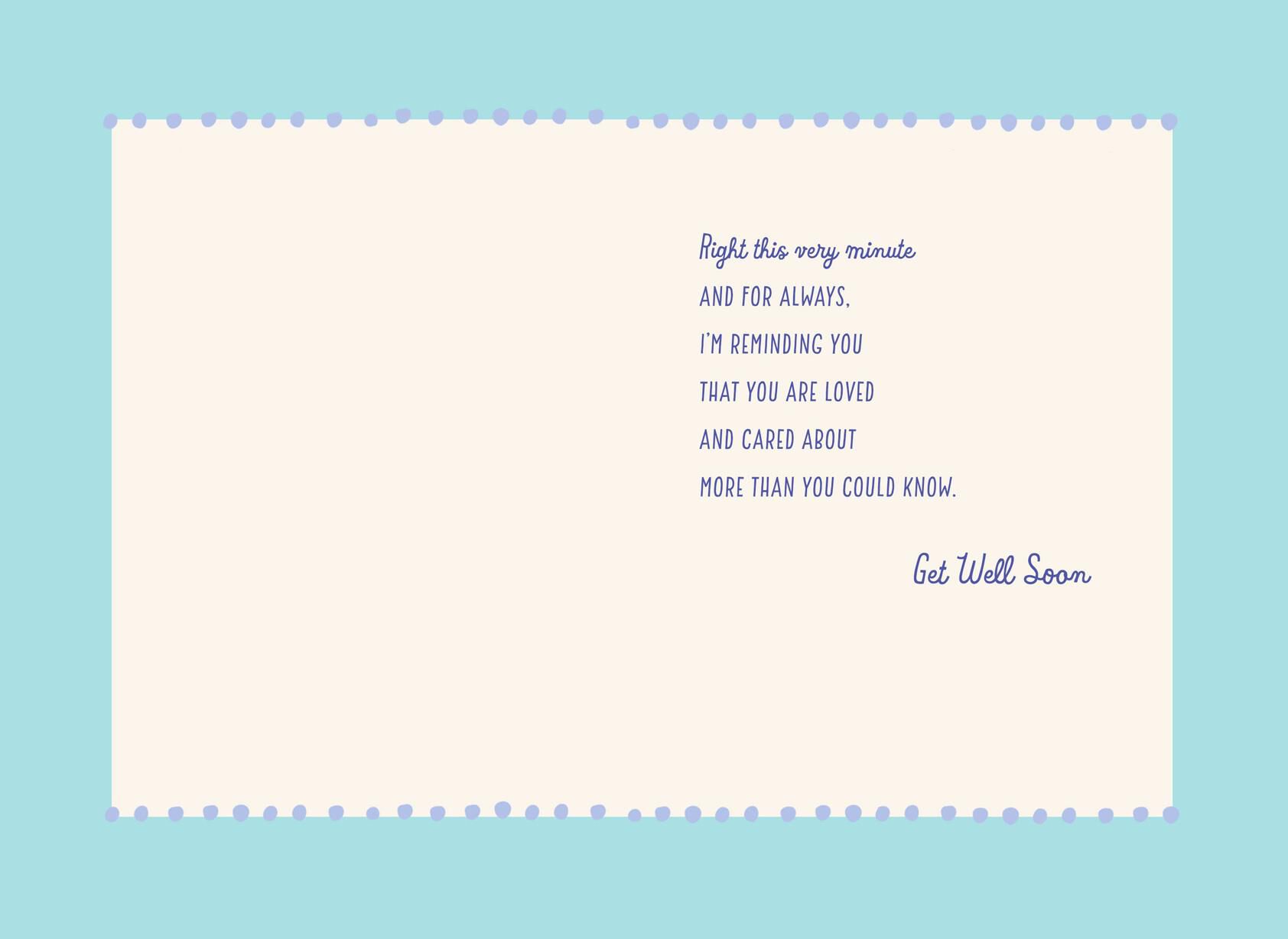 right this very minute im thinking of you get well card greeting wellcard