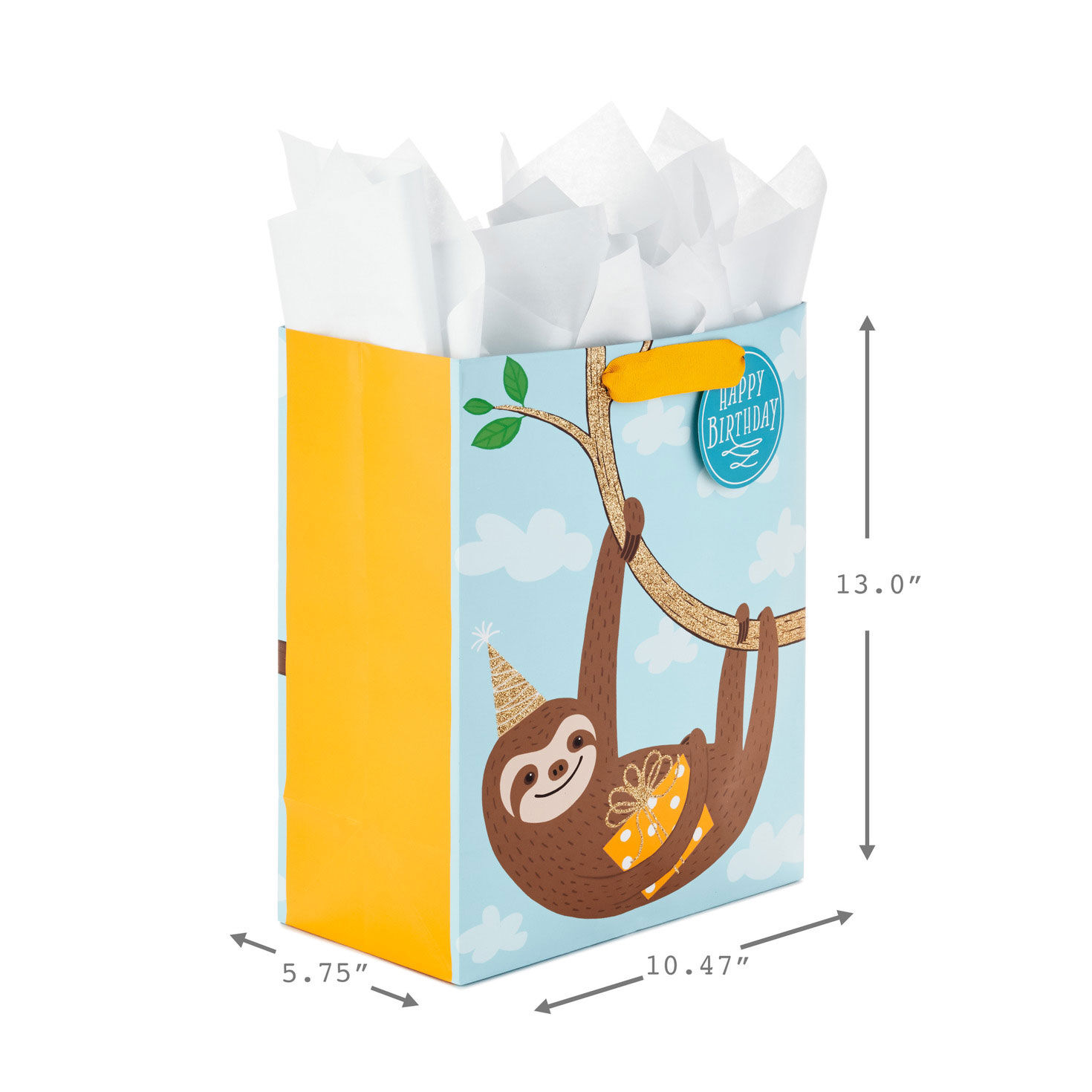 Sloth, Unicorn and Dinosaur Large Gift Bag Bundle measurement image number 3