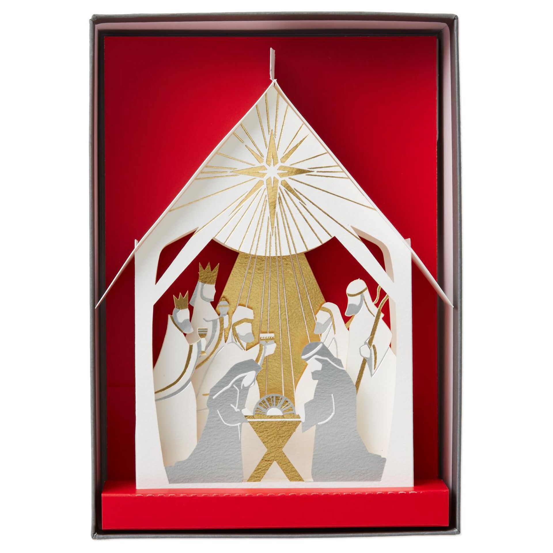 3-D Nativity Blessings Christmas Cards, Box of 5 - Boxed Cards - Hallmark