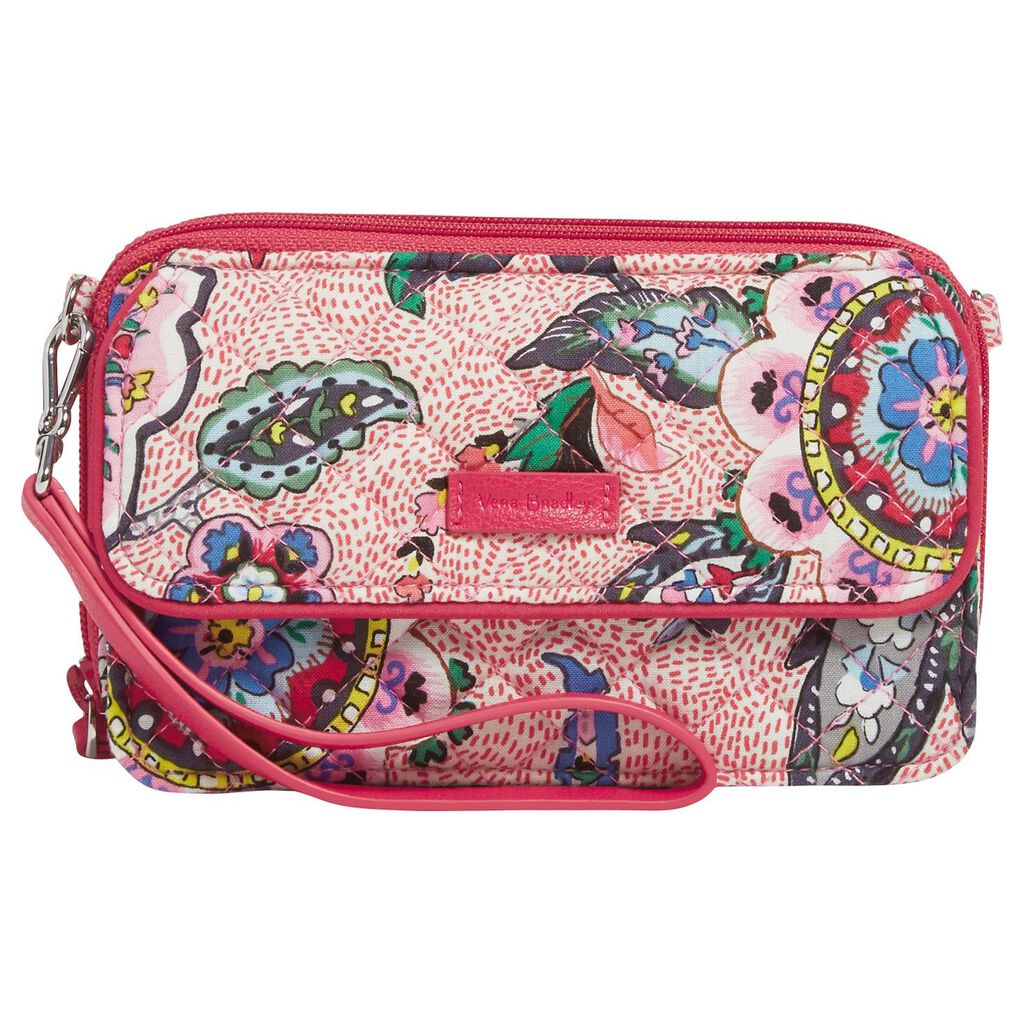 Vera Bradley Rfid All In One Crossbody Purse Sched Flowers