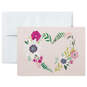 Floral Heart on Pink Blank Note Cards, Box of 10, , large image number 2