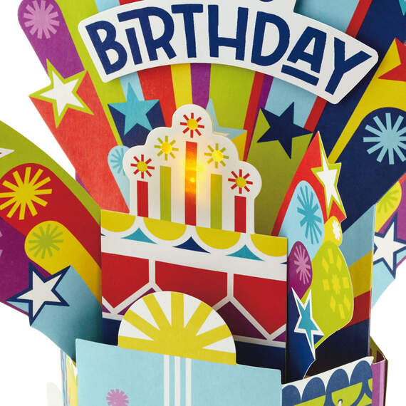 Celebrate Big Musical 3D Pop-Up Birthday Card With Light, , large image number 5