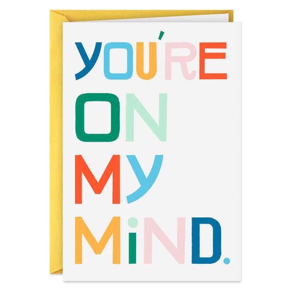 You're On My Mind Funny Thinking of You Card, , large image number 1