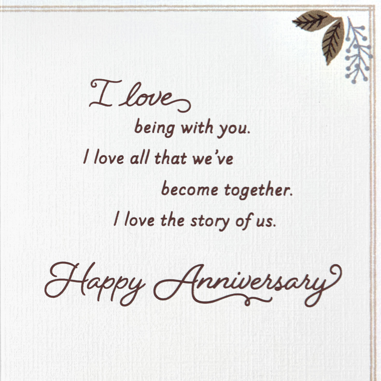 Champagne Flutes and Flowers Anniversary Card for Spouse Sentiment image number 3