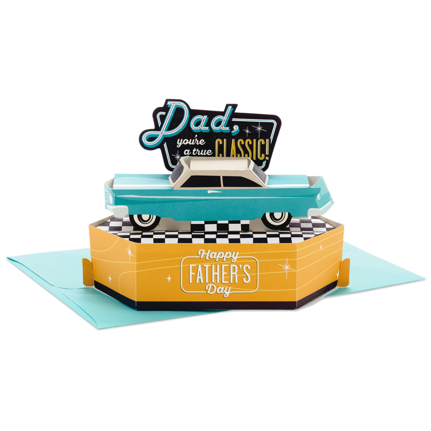 Classic Car 3d Pop Up Father S Day Card For Dad Greeting Cards