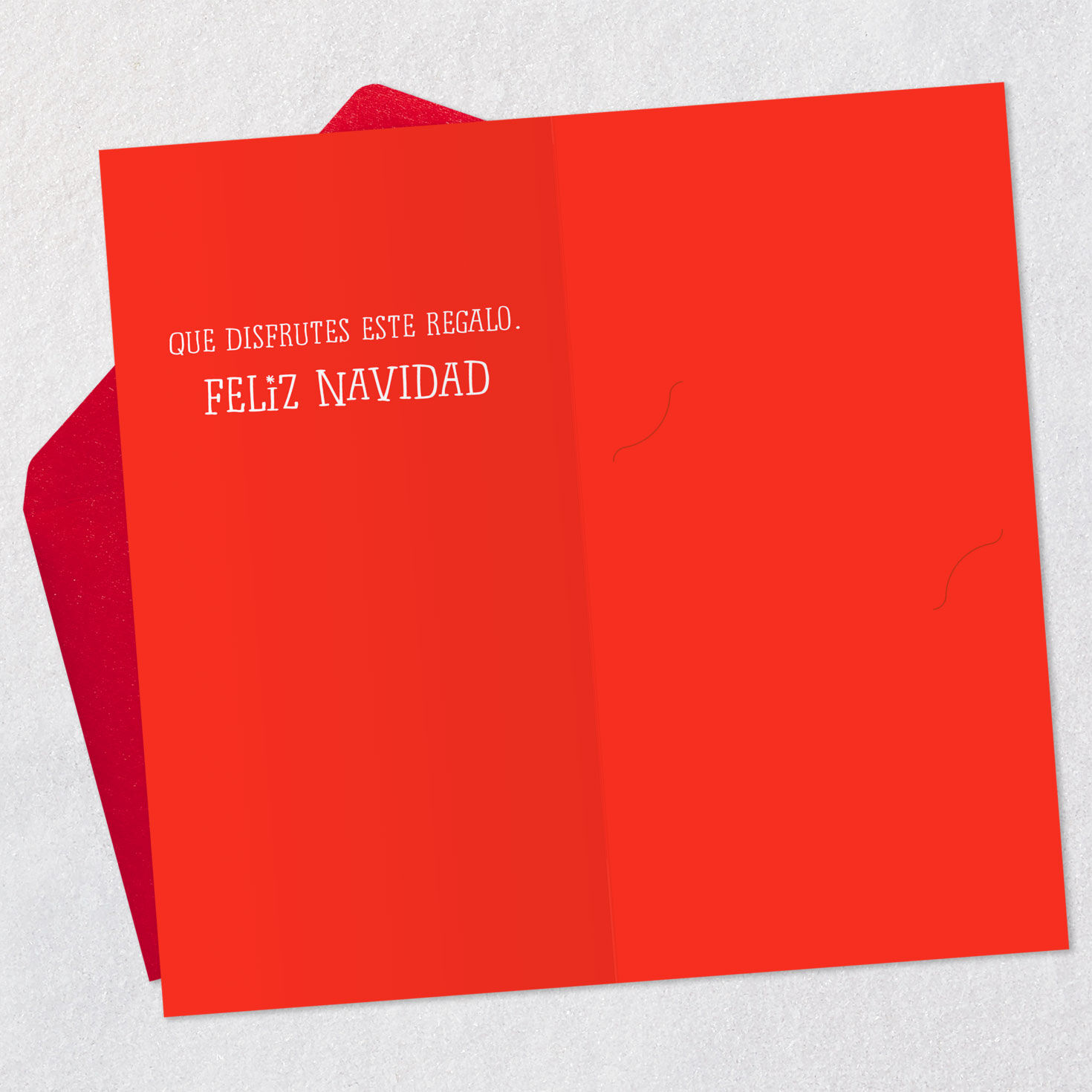 Snowman Spanish Gift Card Holder Christmas Card Open card with envelope image number 3