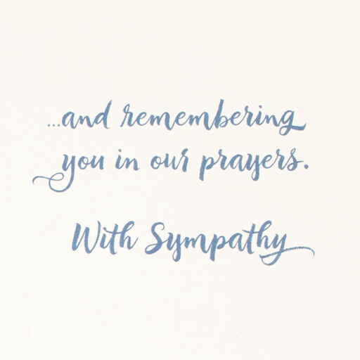 In Our Hearts Floral Religious Sympathy Card, 