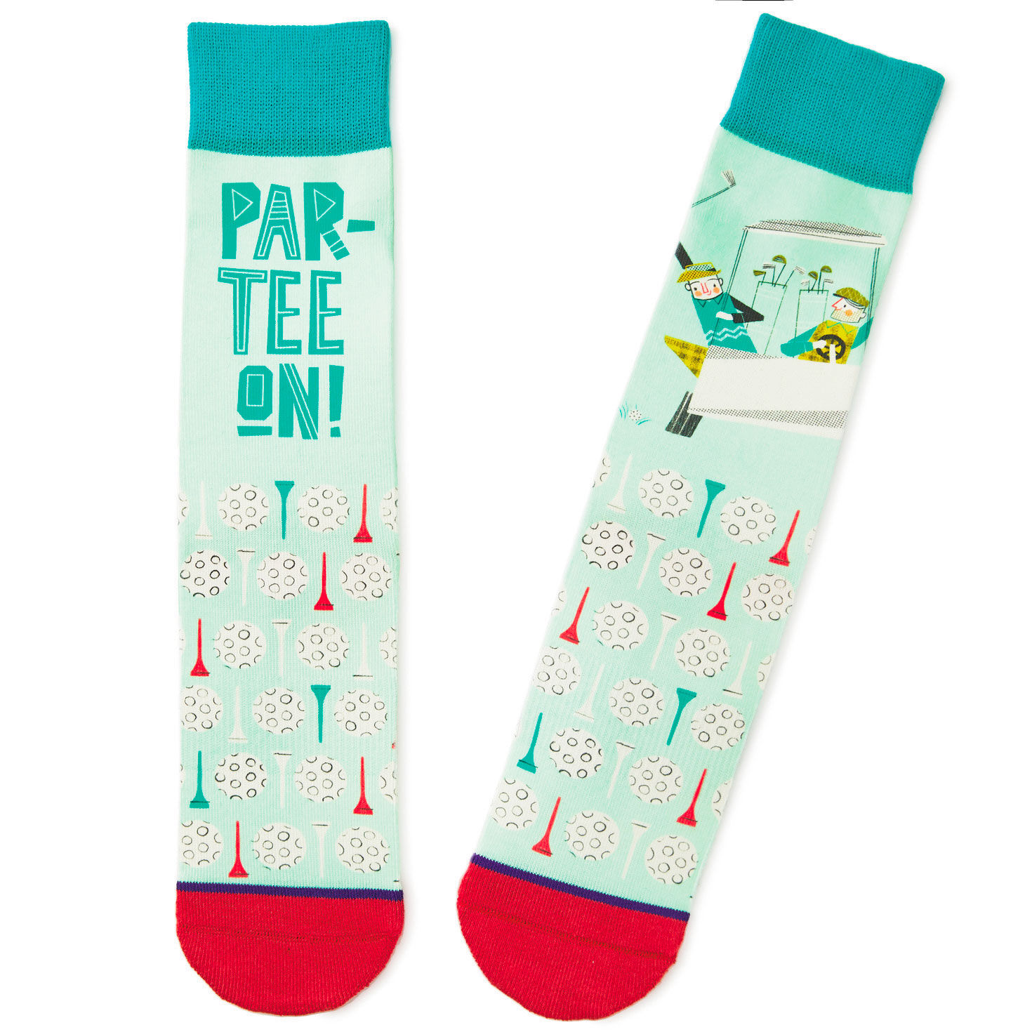 Par-tee On Golf Funny Crew Socks
