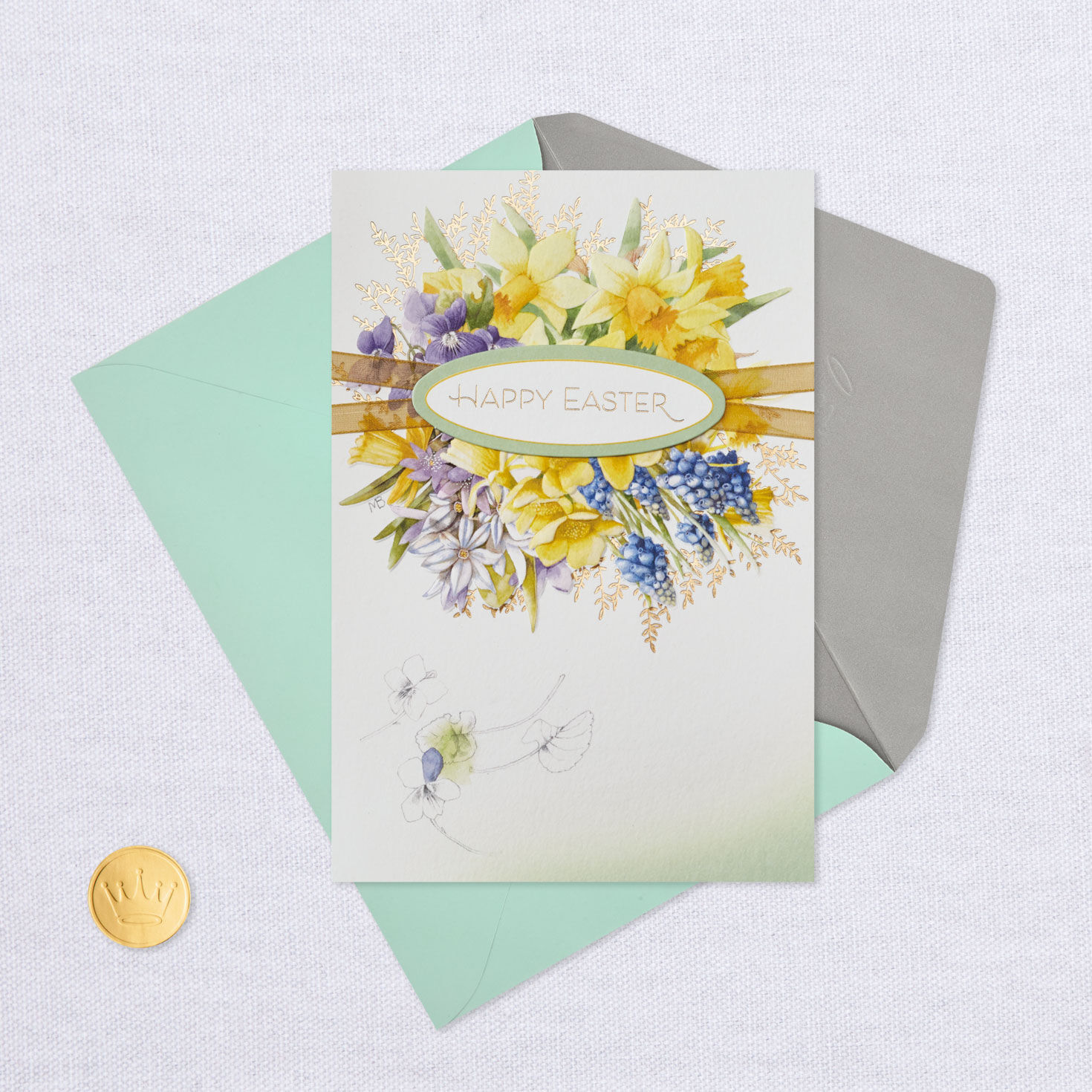 Marjolein Bastin Springtime Flower Bouquet Easter Card, , large image number 5