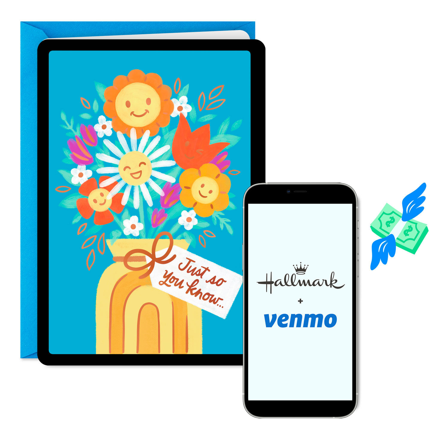 Good Thoughts Coming Your Way Venmo Thinking of You Card, , large image number 1