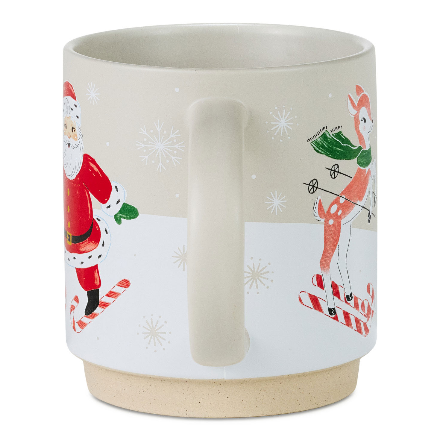 Santa, Reindeer, Penguin Skiing Mug side image number 4