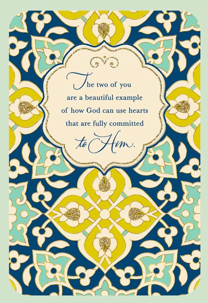 Beautiful Example Clergy Appreciation Card for Couple