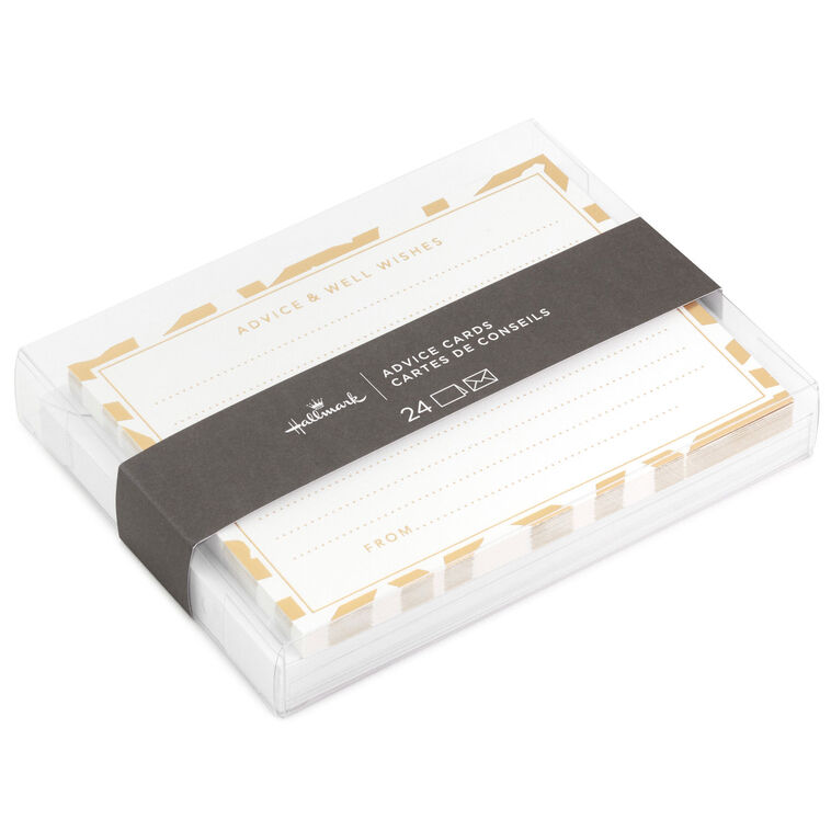 Advice and Well Wishes Flat Note Cards, Pack of 24
