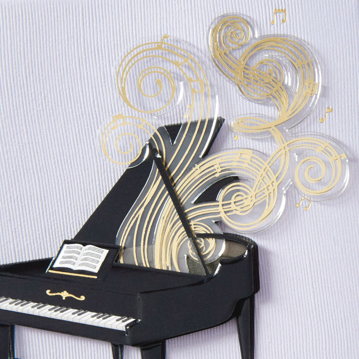 Swirls of Music Grand Piano Blank Card Greeting Cards Hallmark