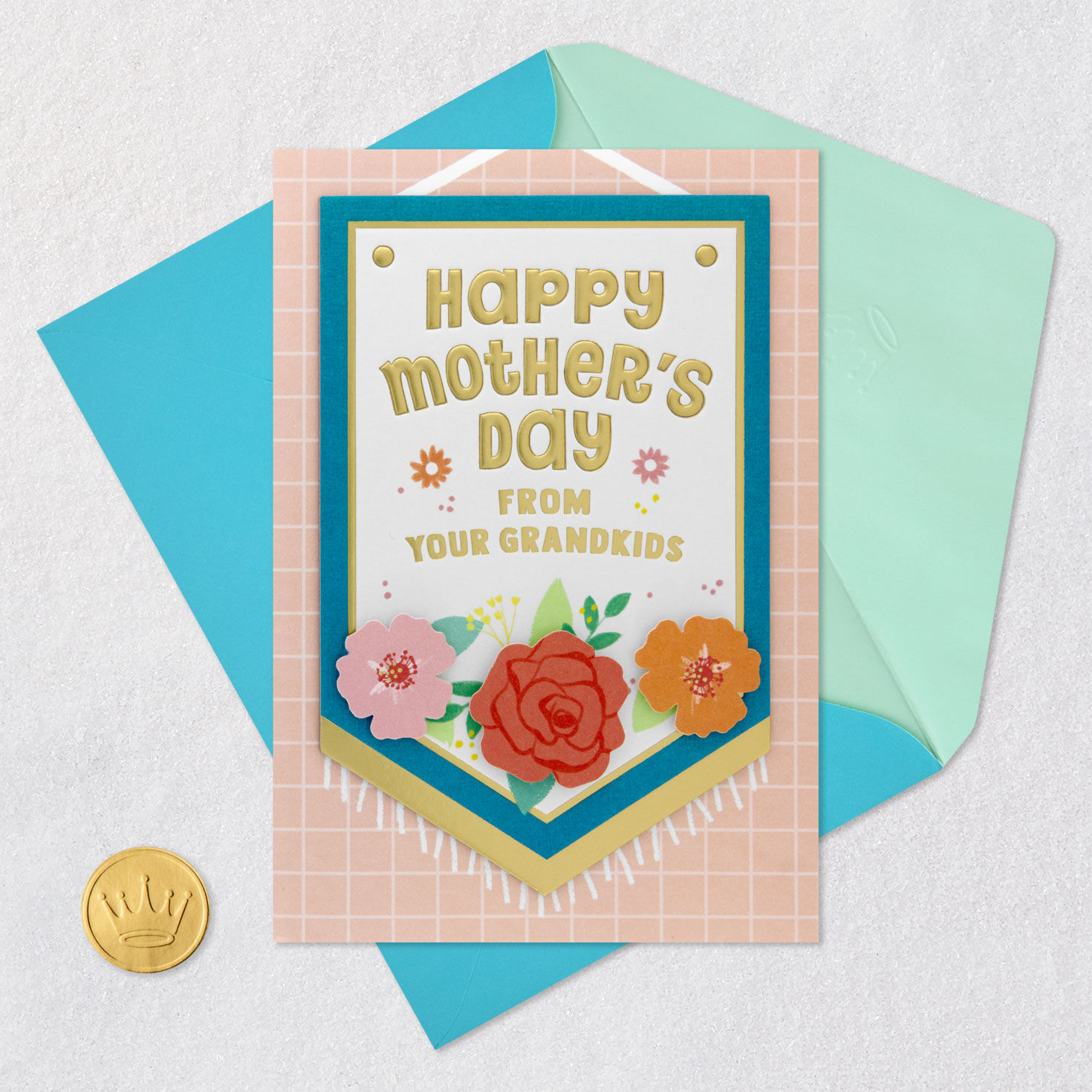 Floral Banner Grandma Mother's Day Card From Grandkids  image number 6