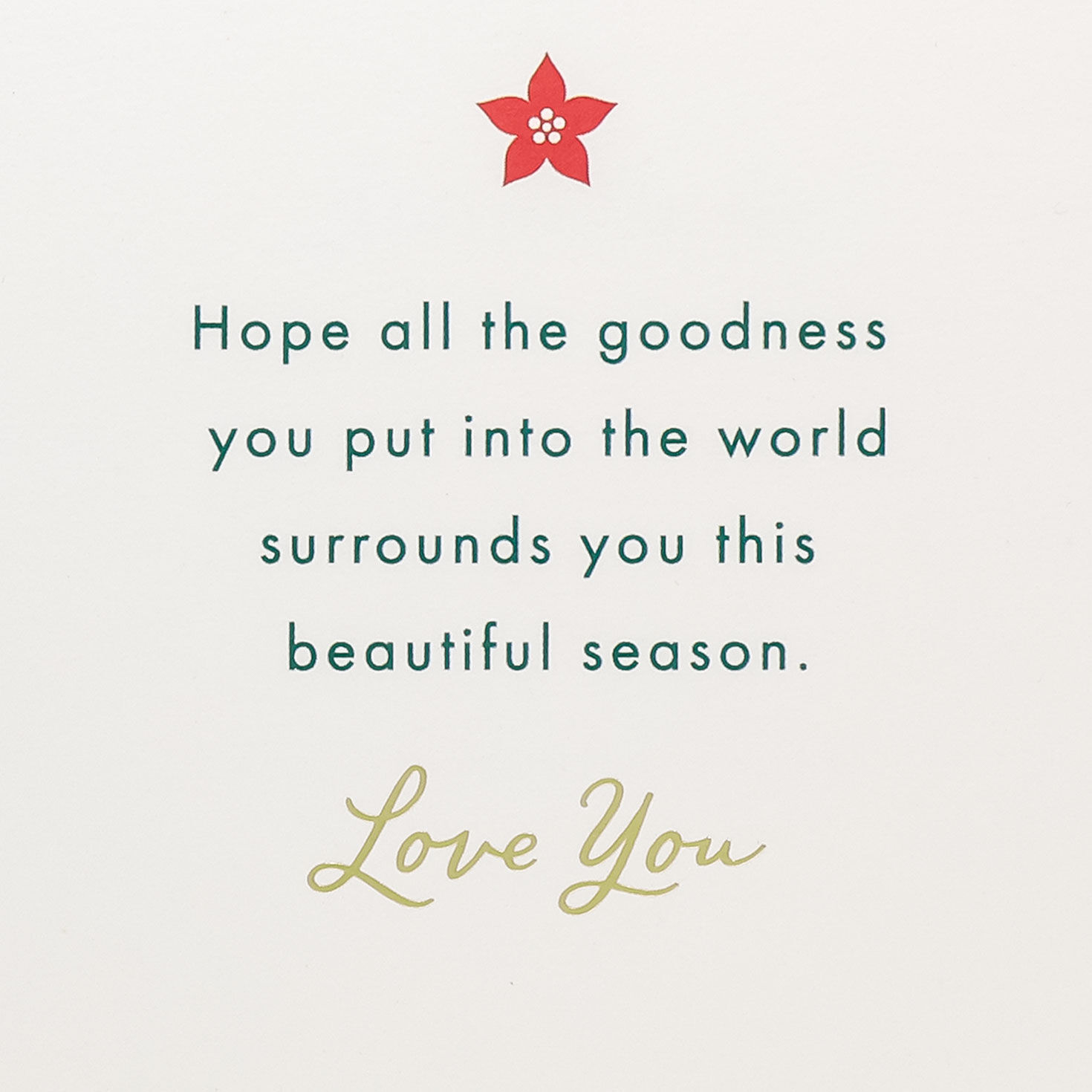 Red Felt Poinsettia Christmas Card for Mom sentiment image number 2