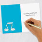 Swans on Lake Funny Anniversary Card for Spouse Signing card image number 6