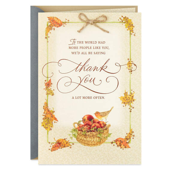 Basket of Apples Thanksgiving Card, , large image number 1