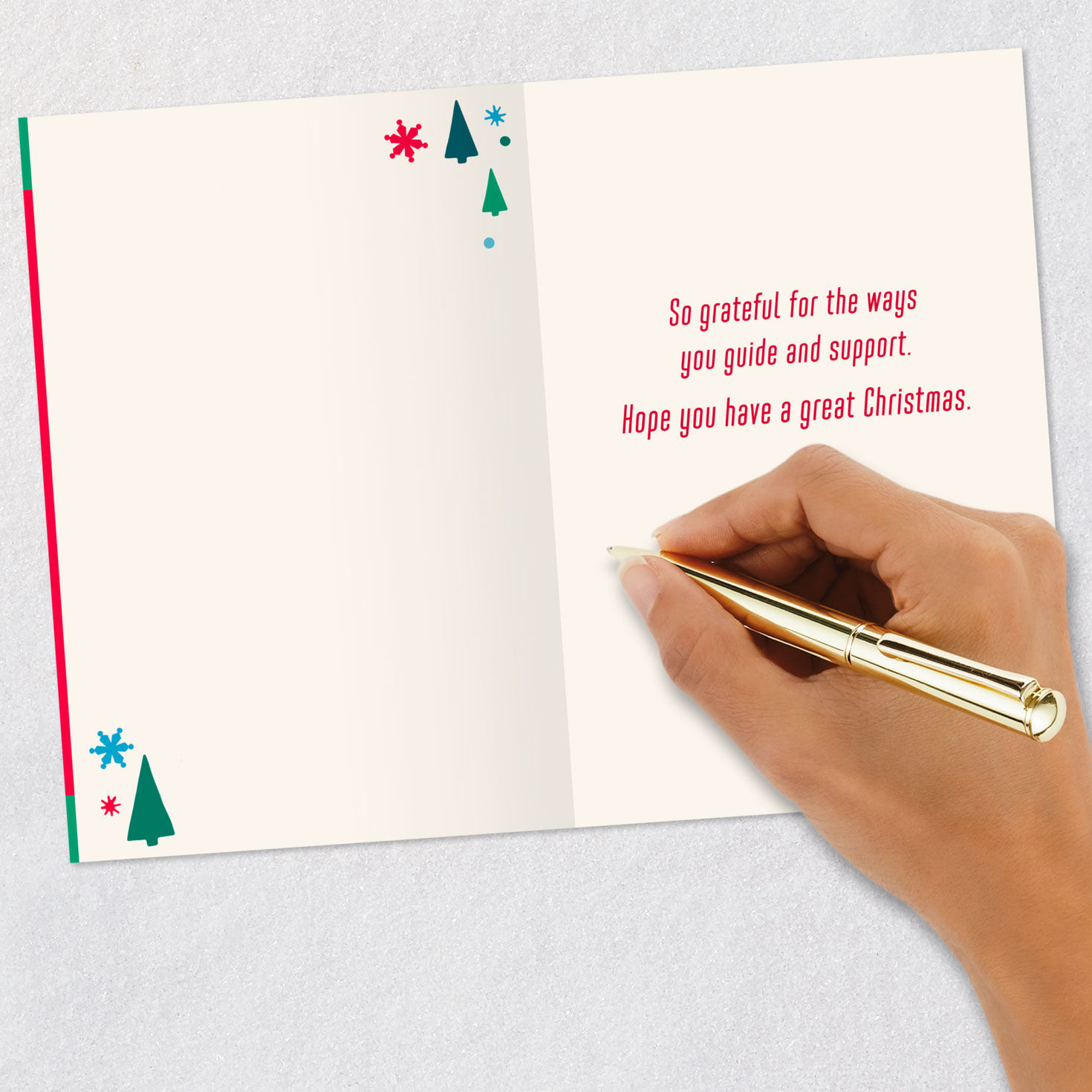 So Grateful for You Christmas Thank-You Card for Coach, , large image number 6