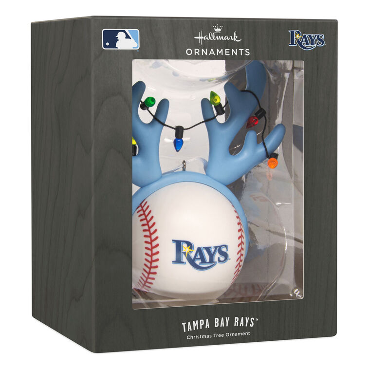 Rays Reindeer Baseball Christmas Ornament package front image number 7