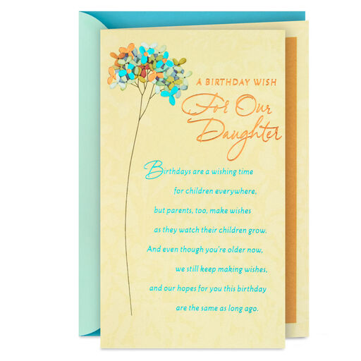 Wishes for Our Daughter Birthday Card, 
